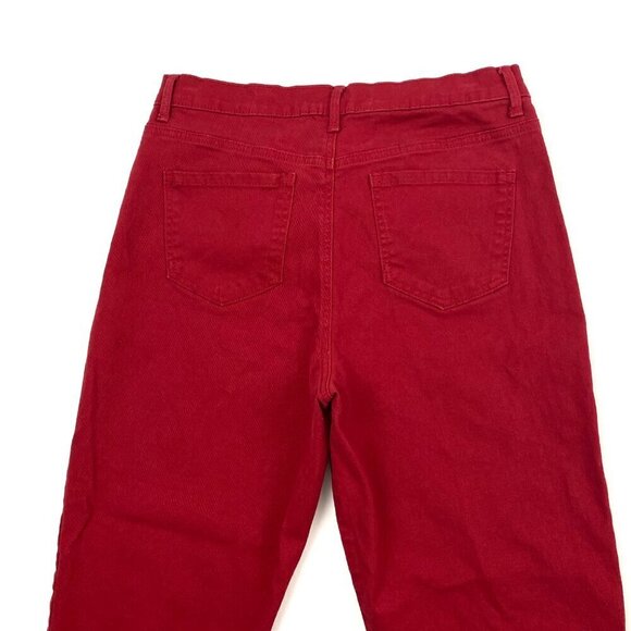 Gloria Vanderbilt Amanda Capri Women's size 12 Red Denim Jeans - Picture 4 of 4